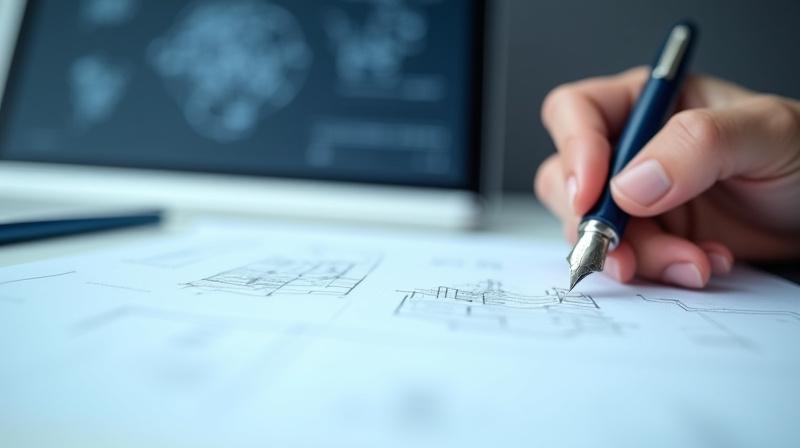 Abstrakte Darstellung von geistigem Eigentum und Rechtsschutz